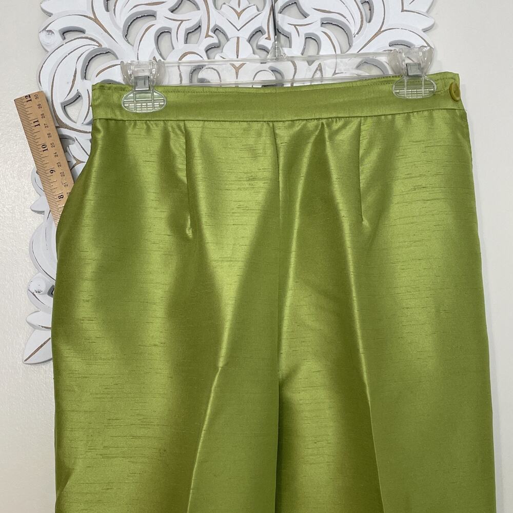 AMY JESS Women's Small 3-Piece JACKET TOP PANT Set Chartreuse GREEN Made in USA - Picture 15 of 16